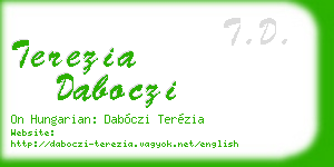 terezia daboczi business card
